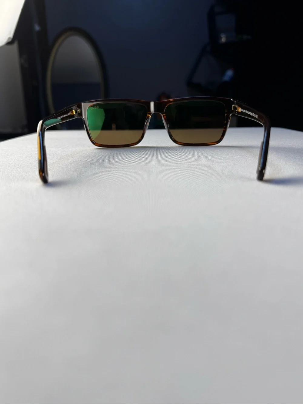 NEW Revo WINSTON S Shiny Brown Horn POLARIZED Green Lens Sunglass 1245 12 GN